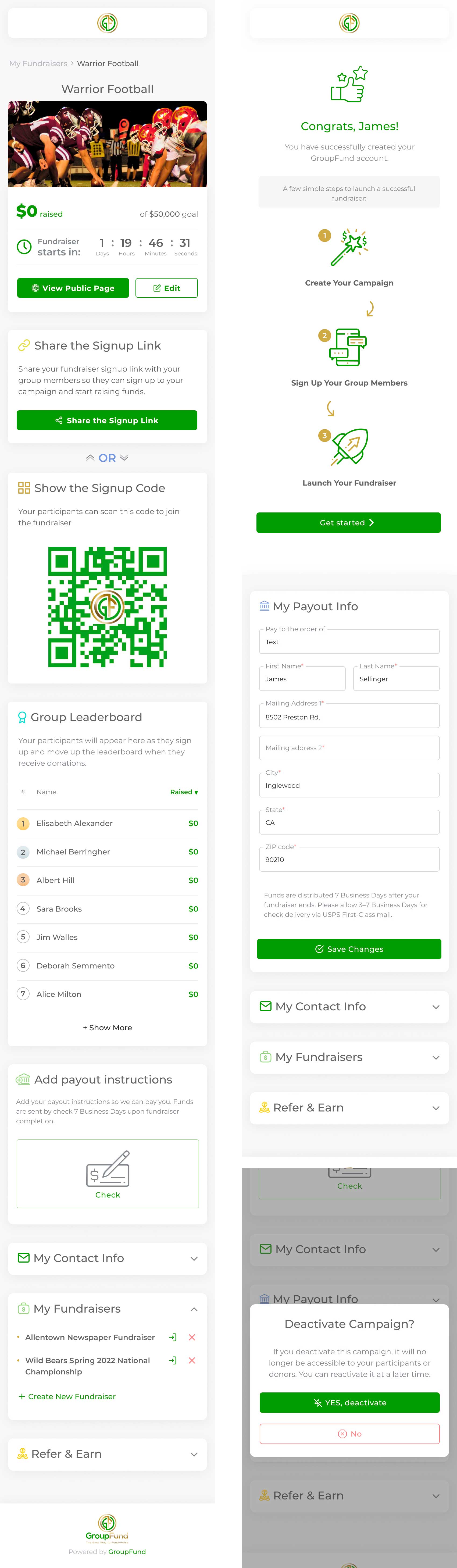 Личный кабинет с onboarding
